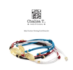 CHALISA T.. / Mini Feather Notched Cord Bracelet