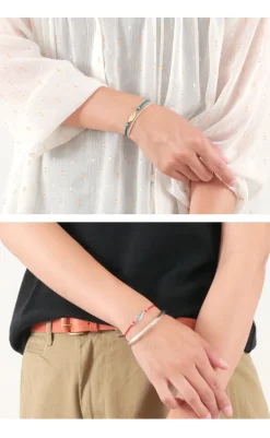 CHALISA T.. / Mini Feather Notched Cord Bracelet