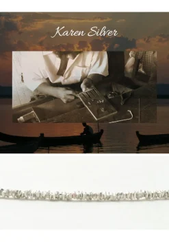 CHALISA T.. / Round Shell Wrap Anklet/Karen Silver Flat Beads