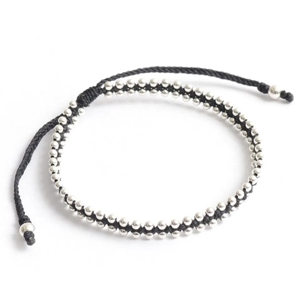 CHALISA T.. / Silver Ball Beads Duo Bracelet