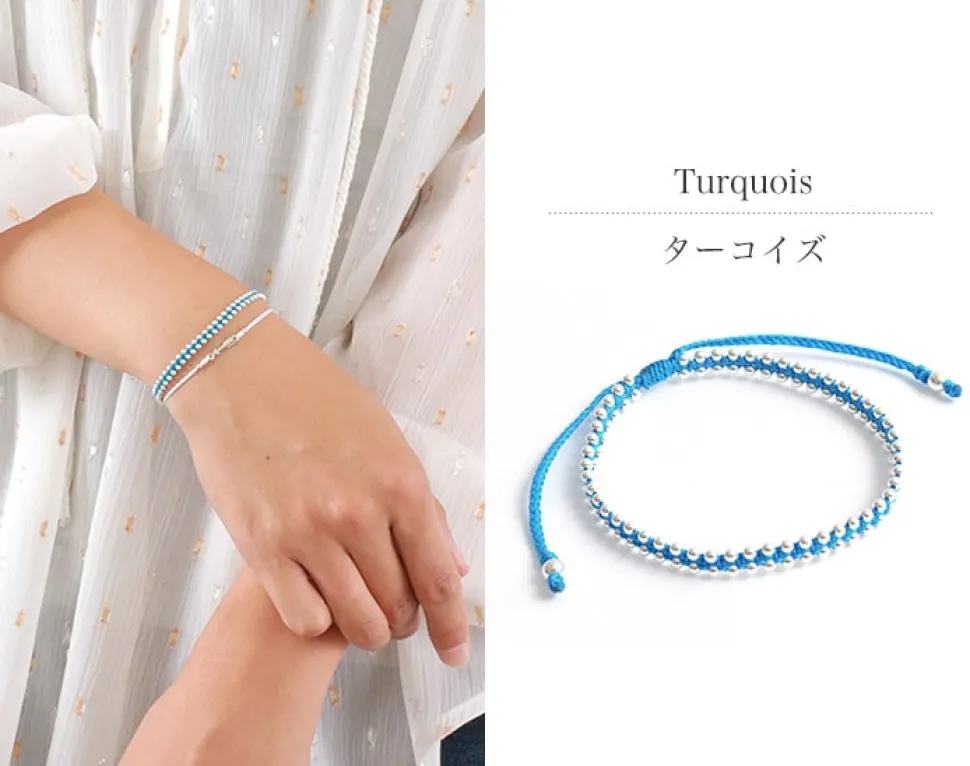 CHALISA T.. / Silver Ball Beads Duo Bracelet