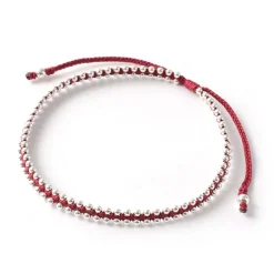 CHALISA T.. / Silver Ball Bead Duo Anklet