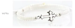 CHALISA T.. / Silver Cross Knotting Cord Anklet