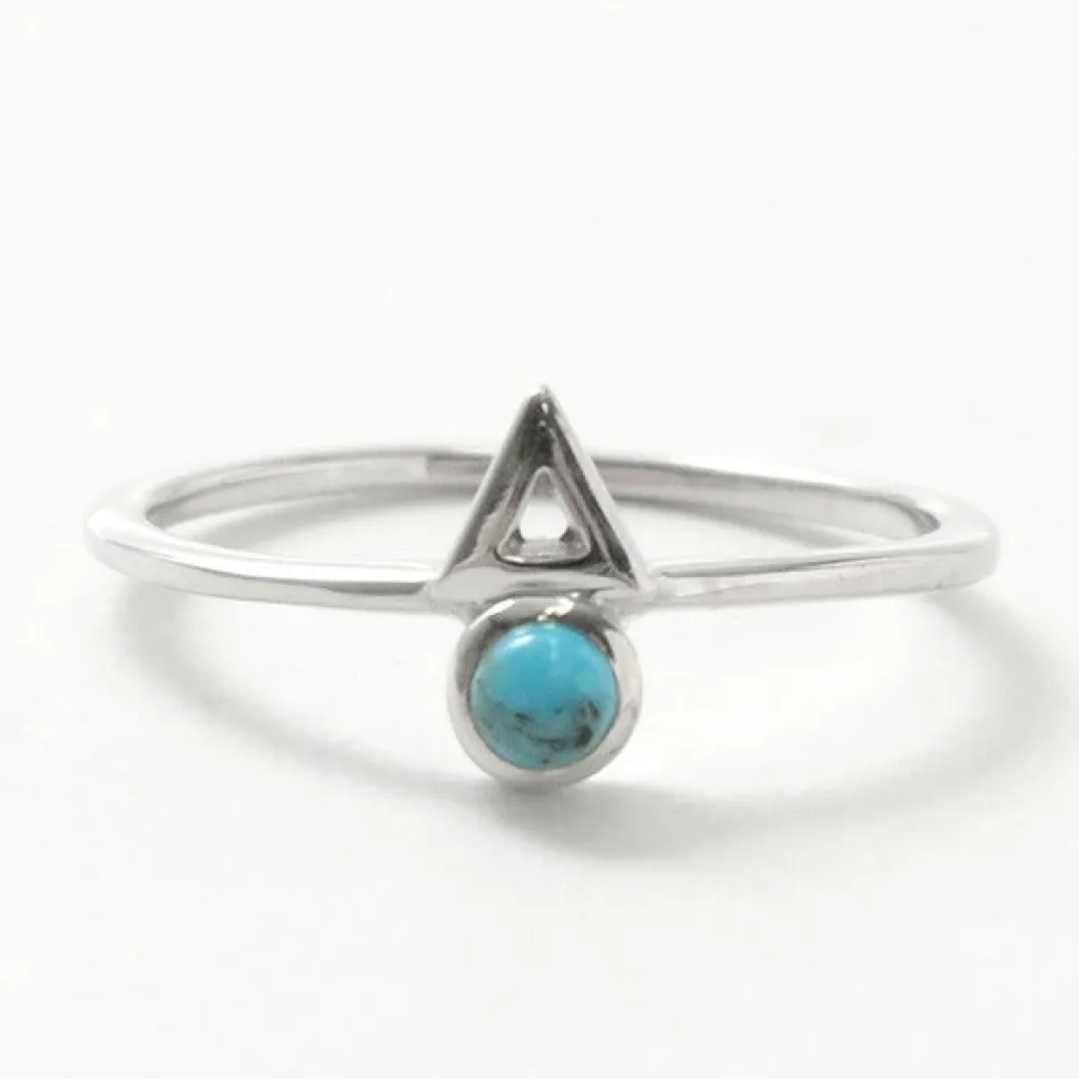 CHALISA T.. / Turquoise Circle Triangle Extra Fine Ring
