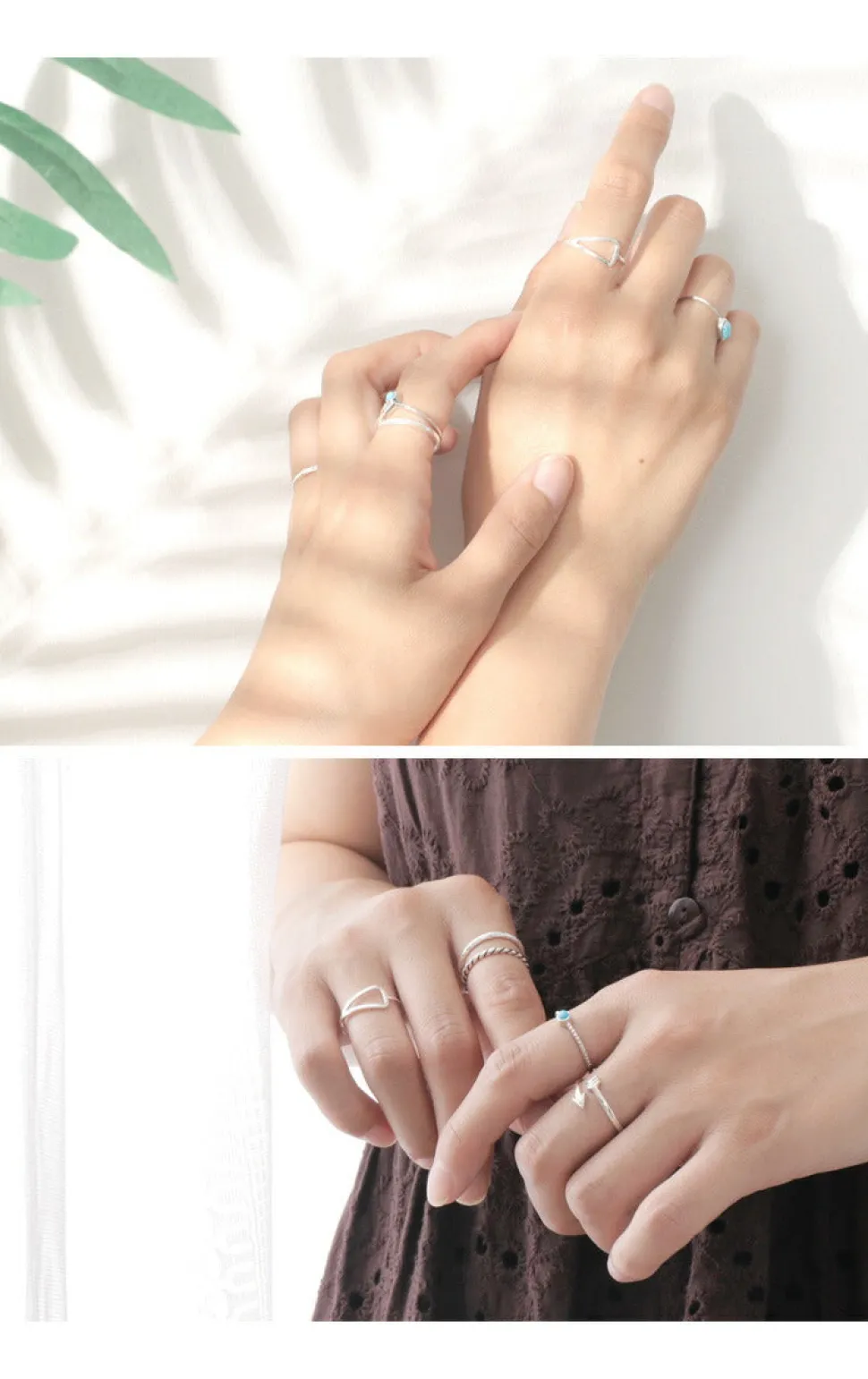 CHALISA T.. / Turquoise Circle Triangle Extra Fine Ring