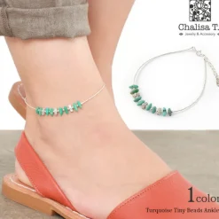 CHALISA T.. / Turquoise Tiny Beads Anklet