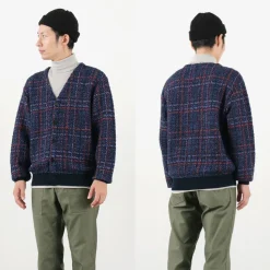 COOHEM / Check Tweed Cardigan