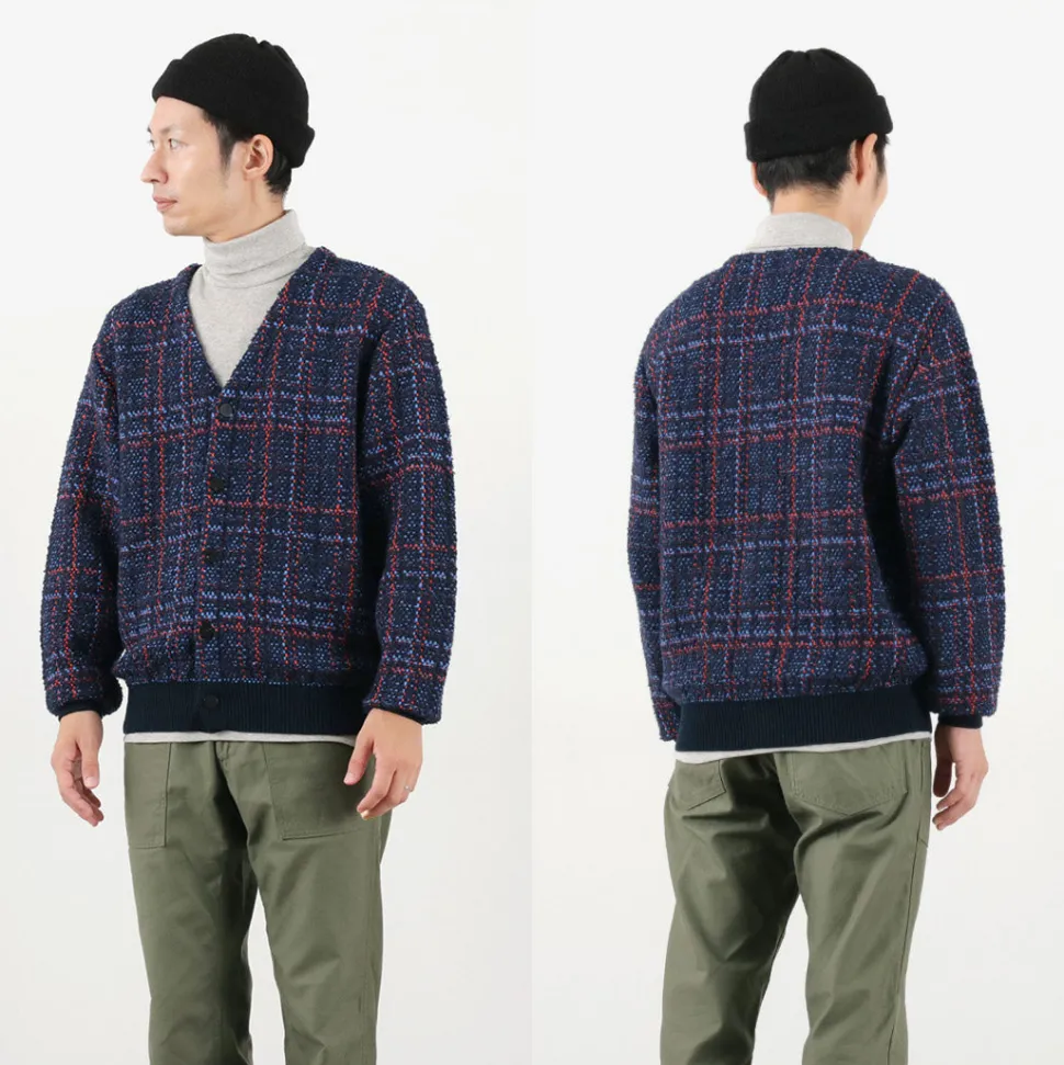 COOHEM / Check Tweed Cardigan