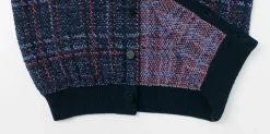 COOHEM / Check Tweed Cardigan