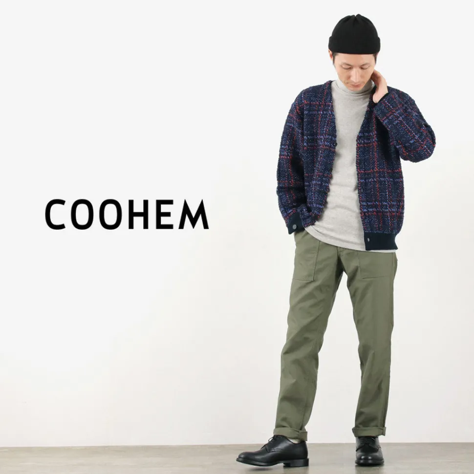 COOHEM / Check Tweed Cardigan