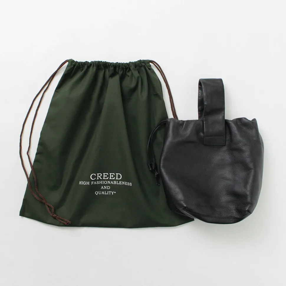 CREED / Drawstring Tote Cowhide Leather