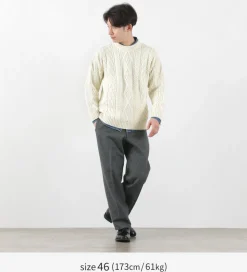 D.C.WHITE / Wool Melton Tapered Trousers