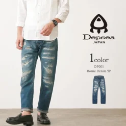 DEPSEA / DP001 Straight 5P Denim Pants - Vintage finish