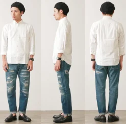 DEPSEA / DP001 Straight 5P Denim Pants - Vintage finish