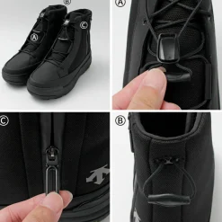 DESCENTE / High Cut Side Zip Lace Up Boots