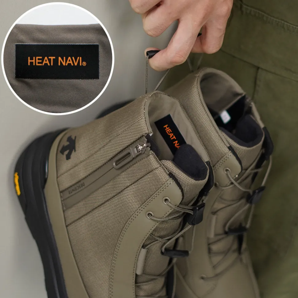 DESCENTE / High Cut Side Zip Lace Up Boots