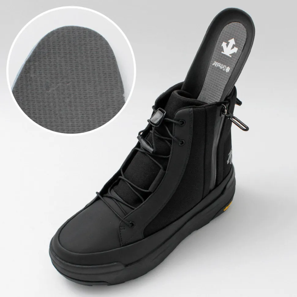 DESCENTE / High Cut Side Zip Lace Up Boots