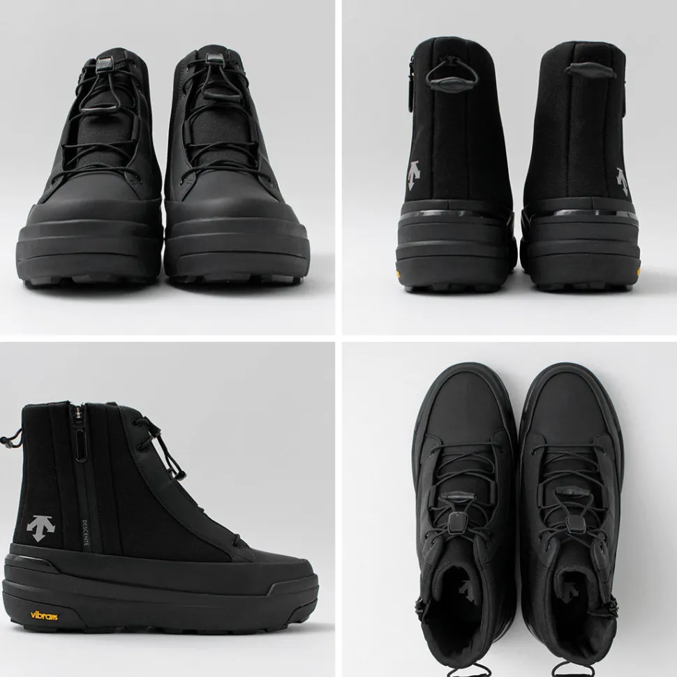 DESCENTE / High Cut Side Zip Lace Up Boots