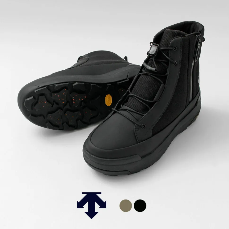 DESCENTE / High Cut Side Zip Lace Up Boots
