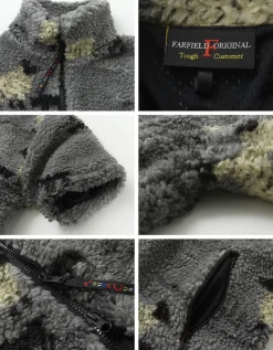 FARFIELD ORIGINAL / Jacquard Weave Boa Short Sleeve Fell Jacket