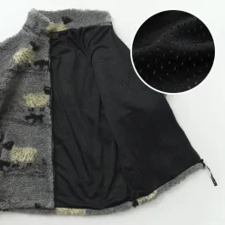 FARFIELD ORIGINAL / Jacquard Weave Boa Short Sleeve Fell Jacket