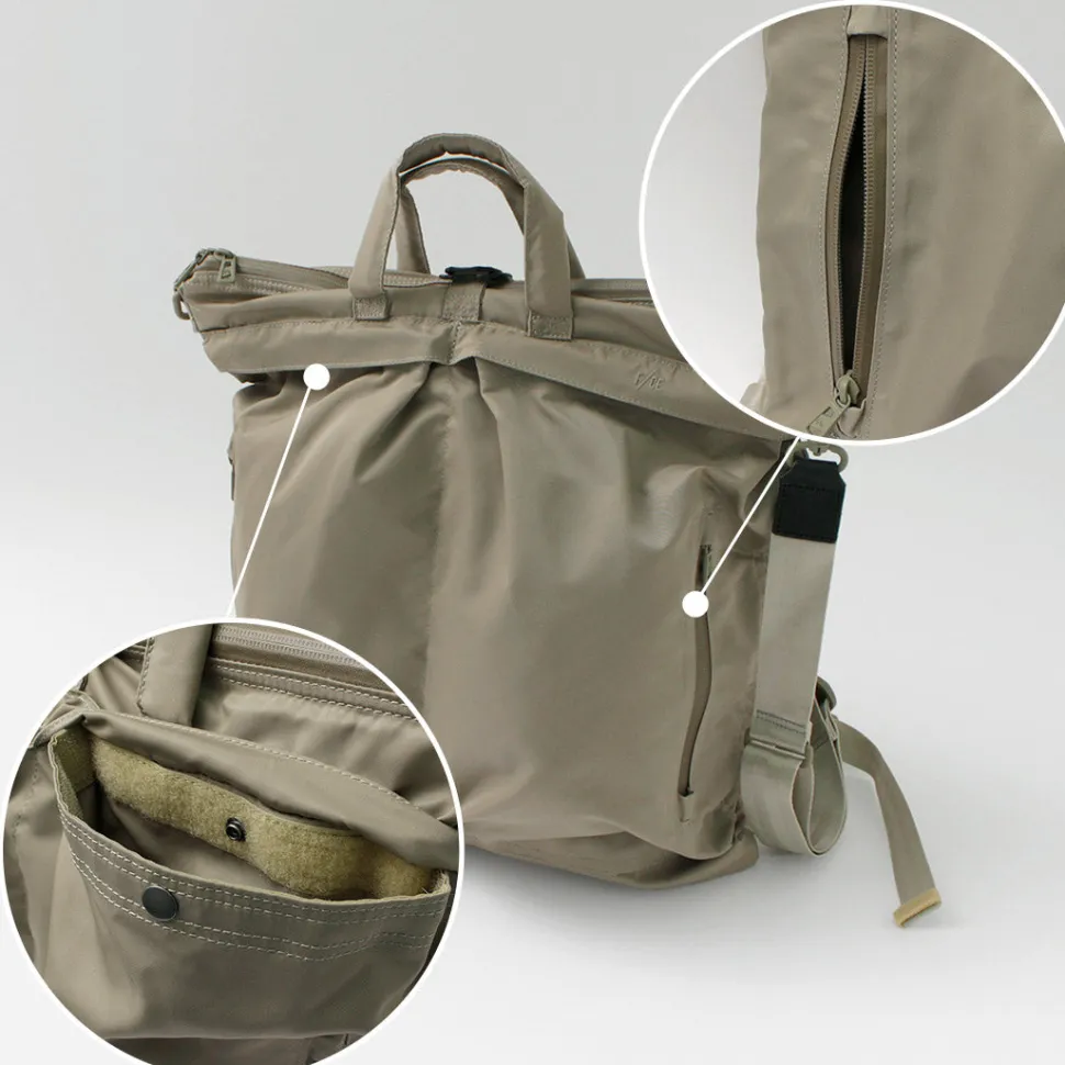 F/CE / Recycle twill 3-way helmet bag