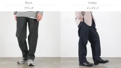 FLISTFIA / Denim Wide Tuck Trousers