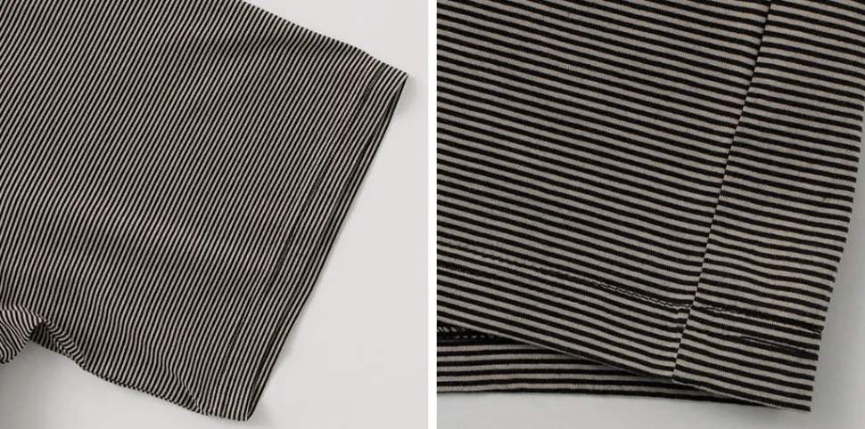 FLISTFIA / Loose fit Striped crew neck T-shirt