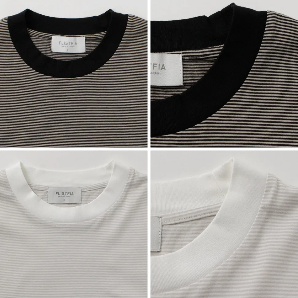 FLISTFIA / Loose fit Striped crew neck T-shirt