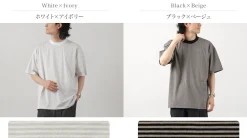 FLISTFIA / Loose fit Striped crew neck T-shirt