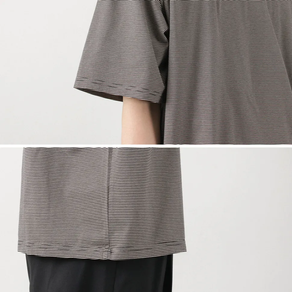 FLISTFIA / Loose fit Striped crew neck T-shirt