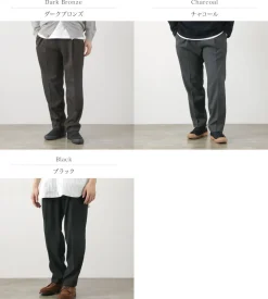 FLISTFIA / Wool-like Tuck Wide Trouesrs