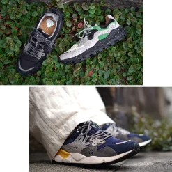 FLOWER MOUNTAIN / Yamano Three Pig Suede and Nylon Sneakers