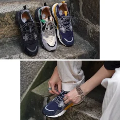 FLOWER MOUNTAIN / Yamano Three Pig Suede and Nylon Sneakers