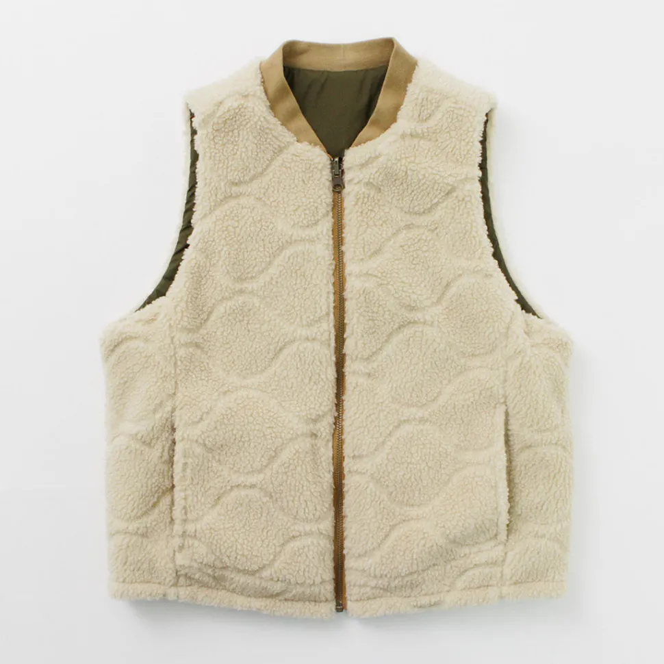 FNOR / Quilted Sheepskin Boa MIL Vest