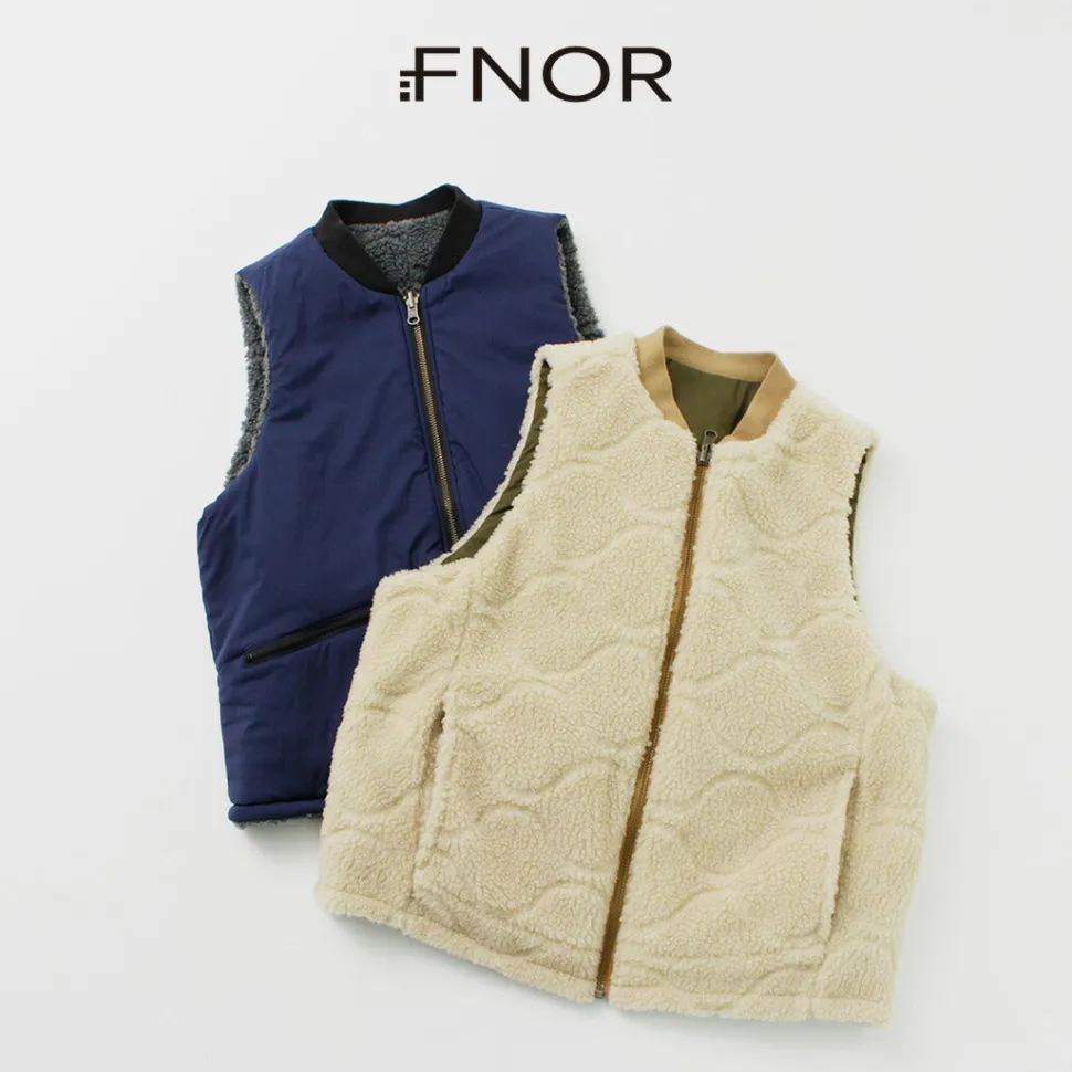 FNOR / Quilted Sheepskin Boa MIL Vest