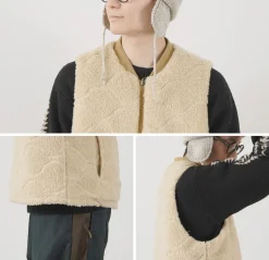 FNOR / Quilted Sheepskin Boa MIL Vest
