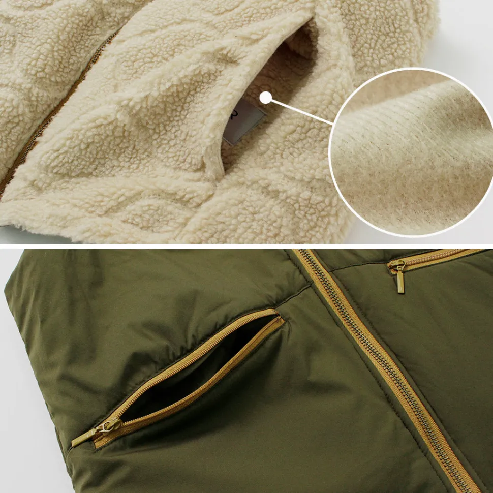 FNOR / Quilted Sheepskin Boa MIL Vest