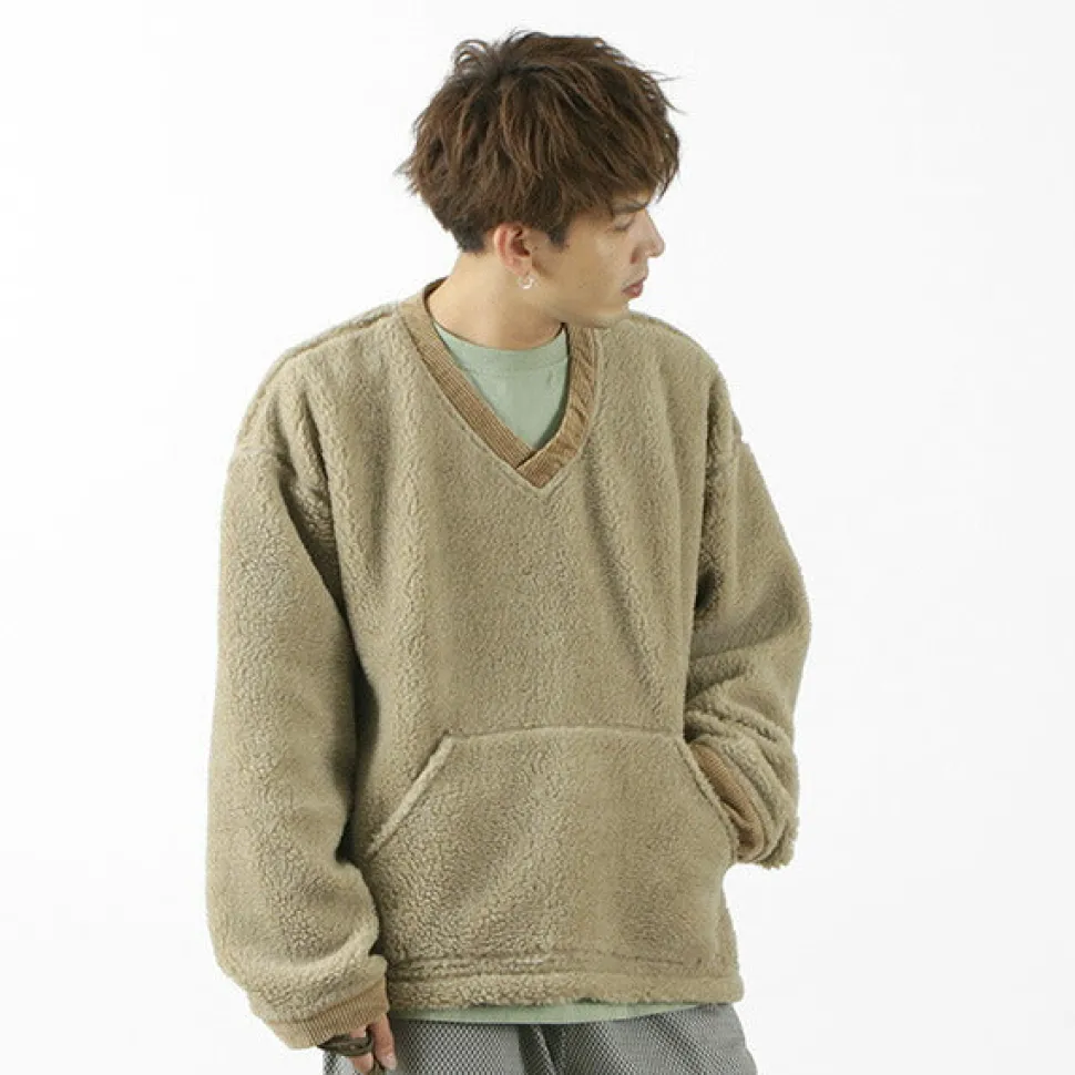 FNOR / V-Neck Boa Pullover