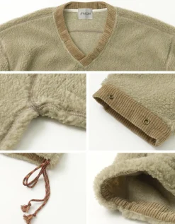 FNOR / V-Neck Boa Pullover