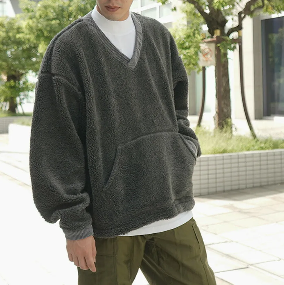 FNOR / V-Neck Boa Pullover