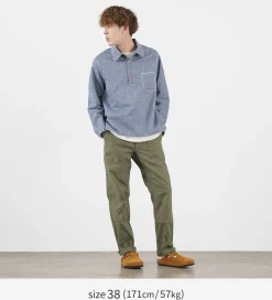 FOB FACTORY / F3487 Chambray pullover shirt