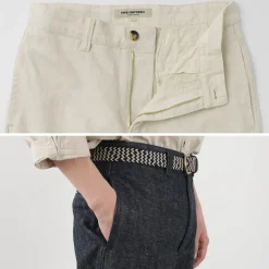 FOB FACTORY / F0516 Cotton hemp herringbone Trouser