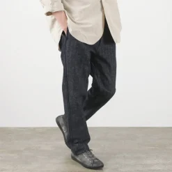 FOB FACTORY / F0516 Cotton hemp herringbone Trouser