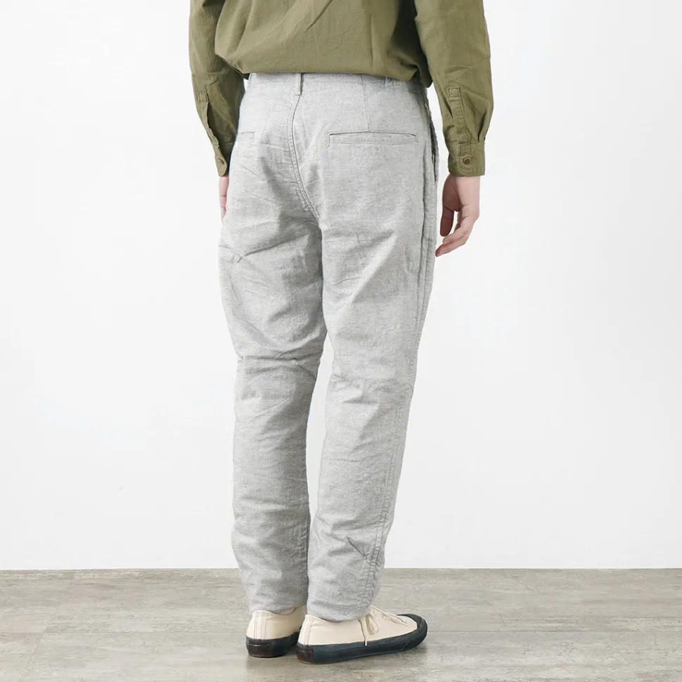 FOB FACTORY / F0513 Cotton Linen Double Wave Chambray Pants