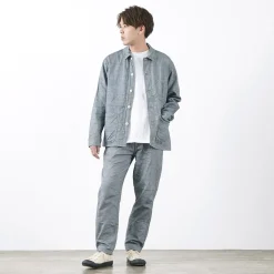 FOB FACTORY / F0513 Cotton Linen Double Wave Chambray Pants