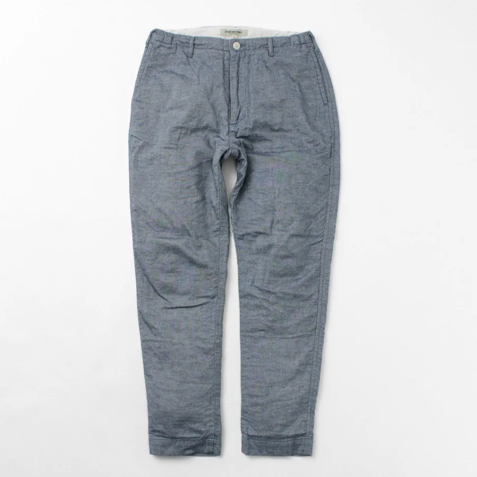 FOB FACTORY / F0513 Cotton Linen Double Wave Chambray Pants