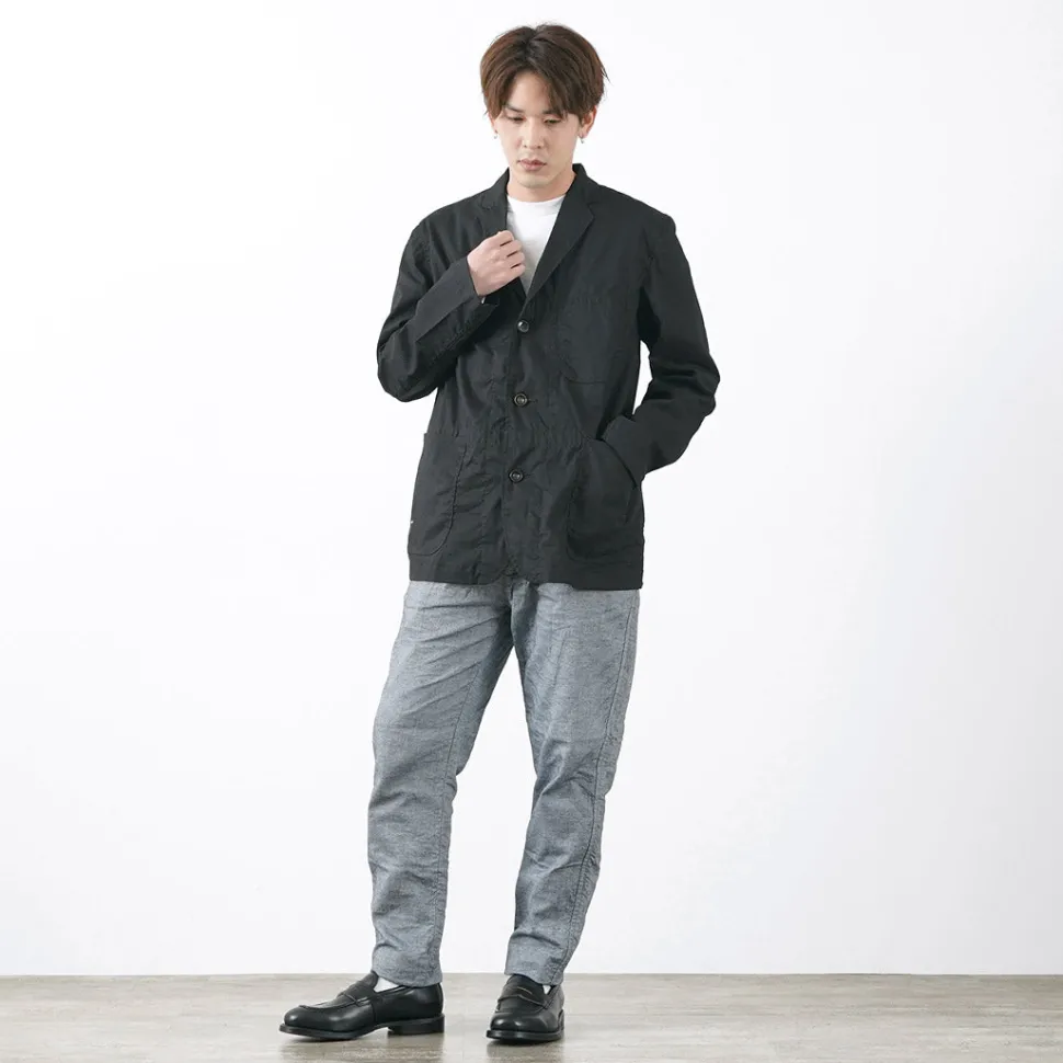 FOB FACTORY / F0513 Cotton Linen Double Wave Chambray Pants