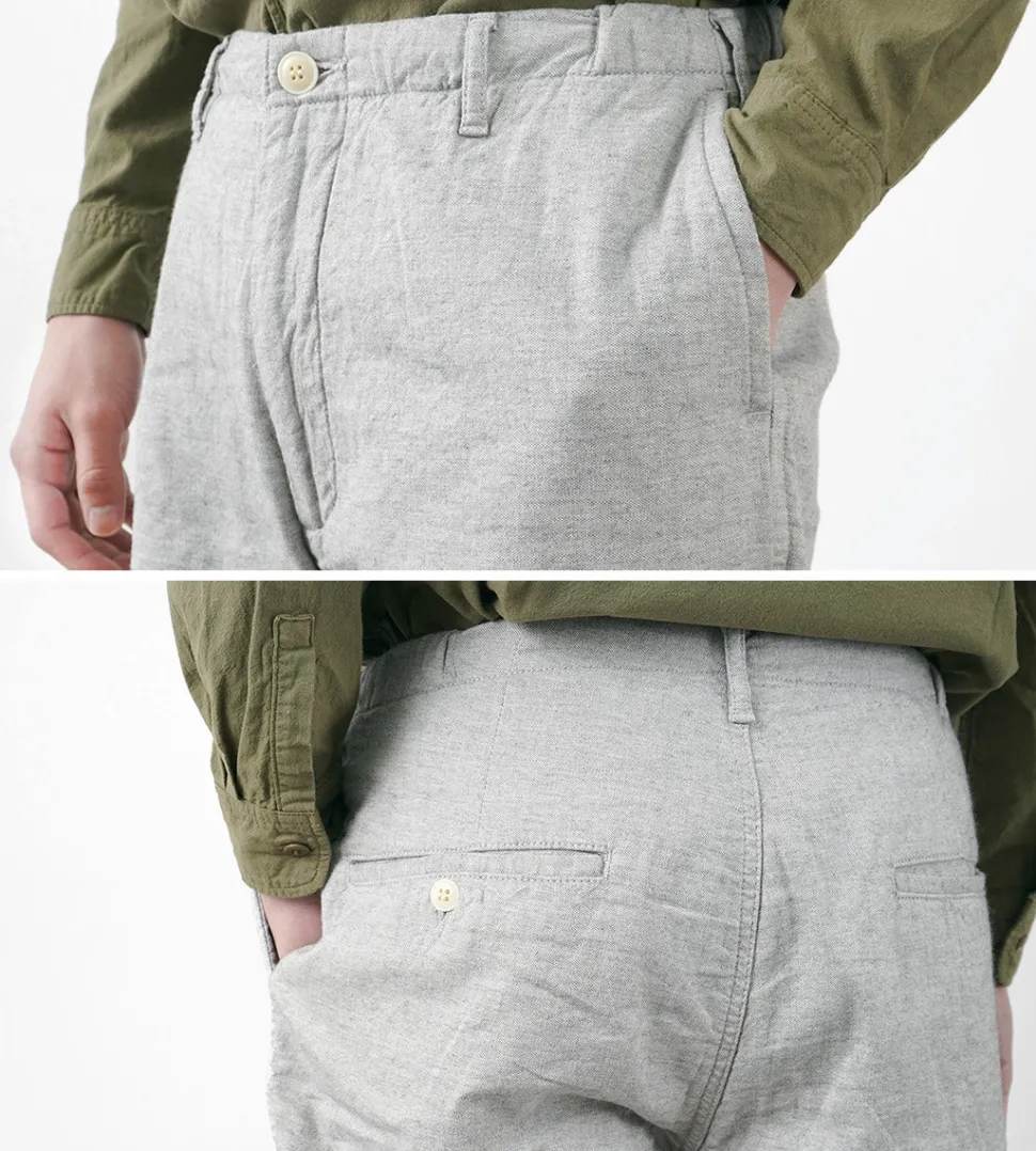 FOB FACTORY / F0513 Cotton Linen Double Wave Chambray Pants