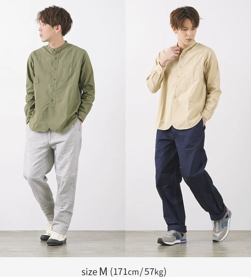 FOB FACTORY / F3464 Dye band collar shirt